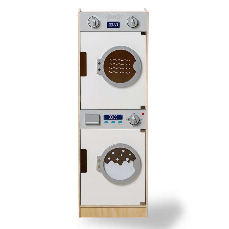 Houten Wasmachine/droger combinatie speelgoed