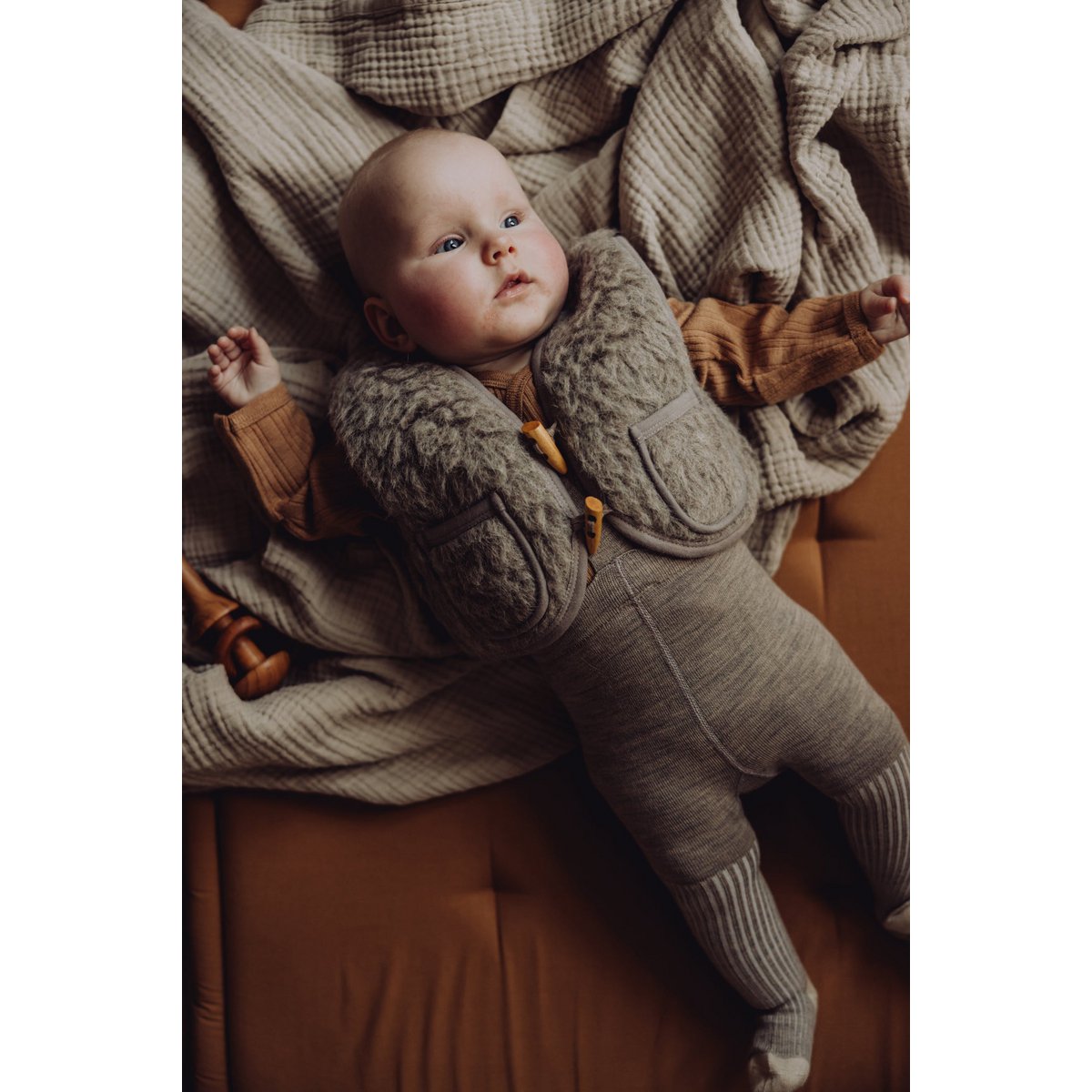 Wollen Sherpa Vest - Zand
