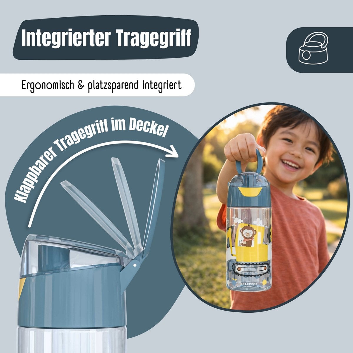 Kinderwaterfles, lichte waterfles - tractorvos