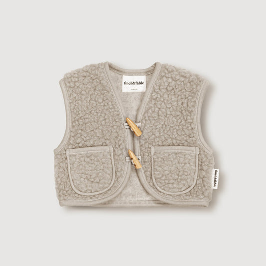 Wollen Sherpa Vest - Zand