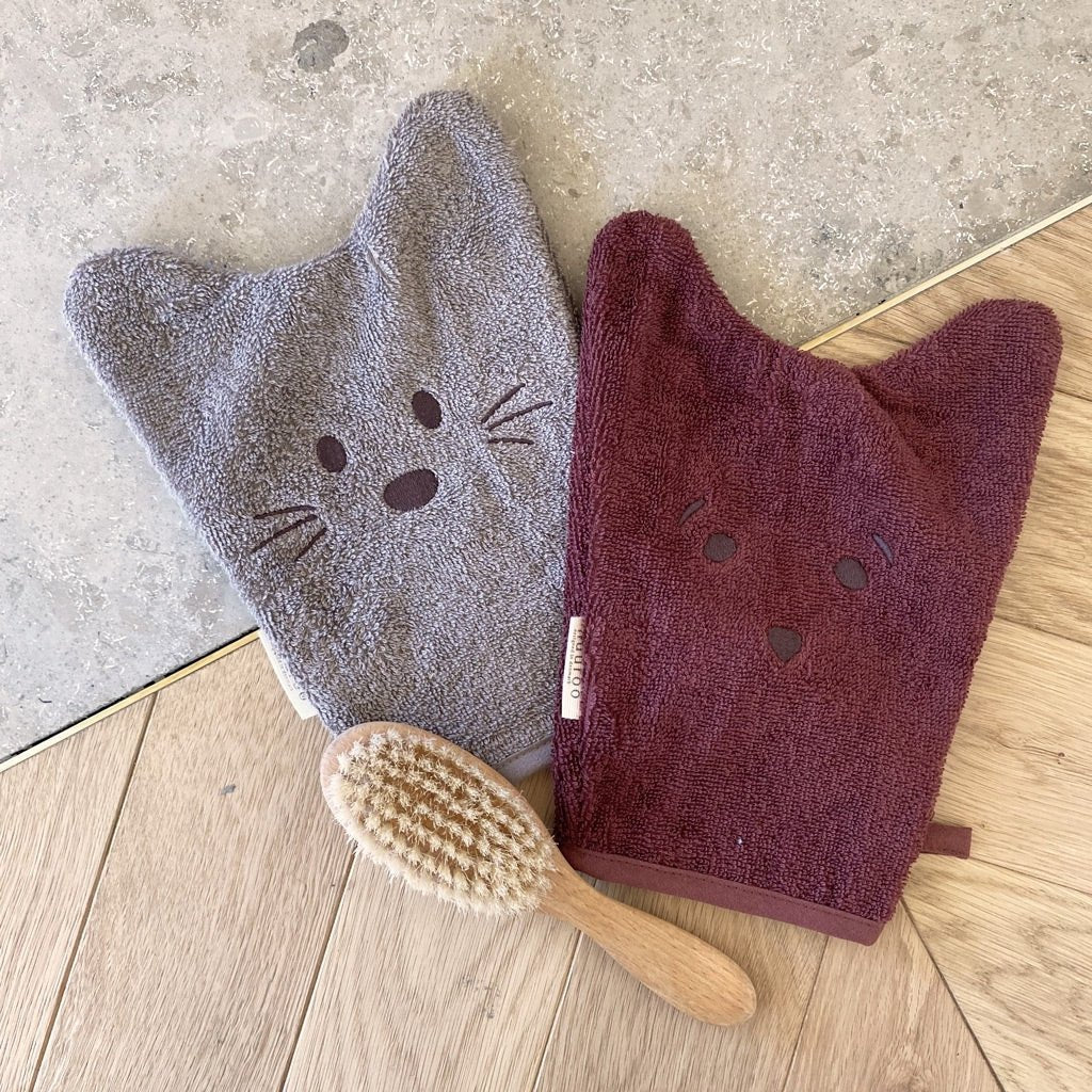 Nuuroo washandjes dierengezicht- 100% biologisch katoen- Deens Design - 2 stuks
