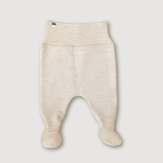 Broek van wolfleece op voet - Haver