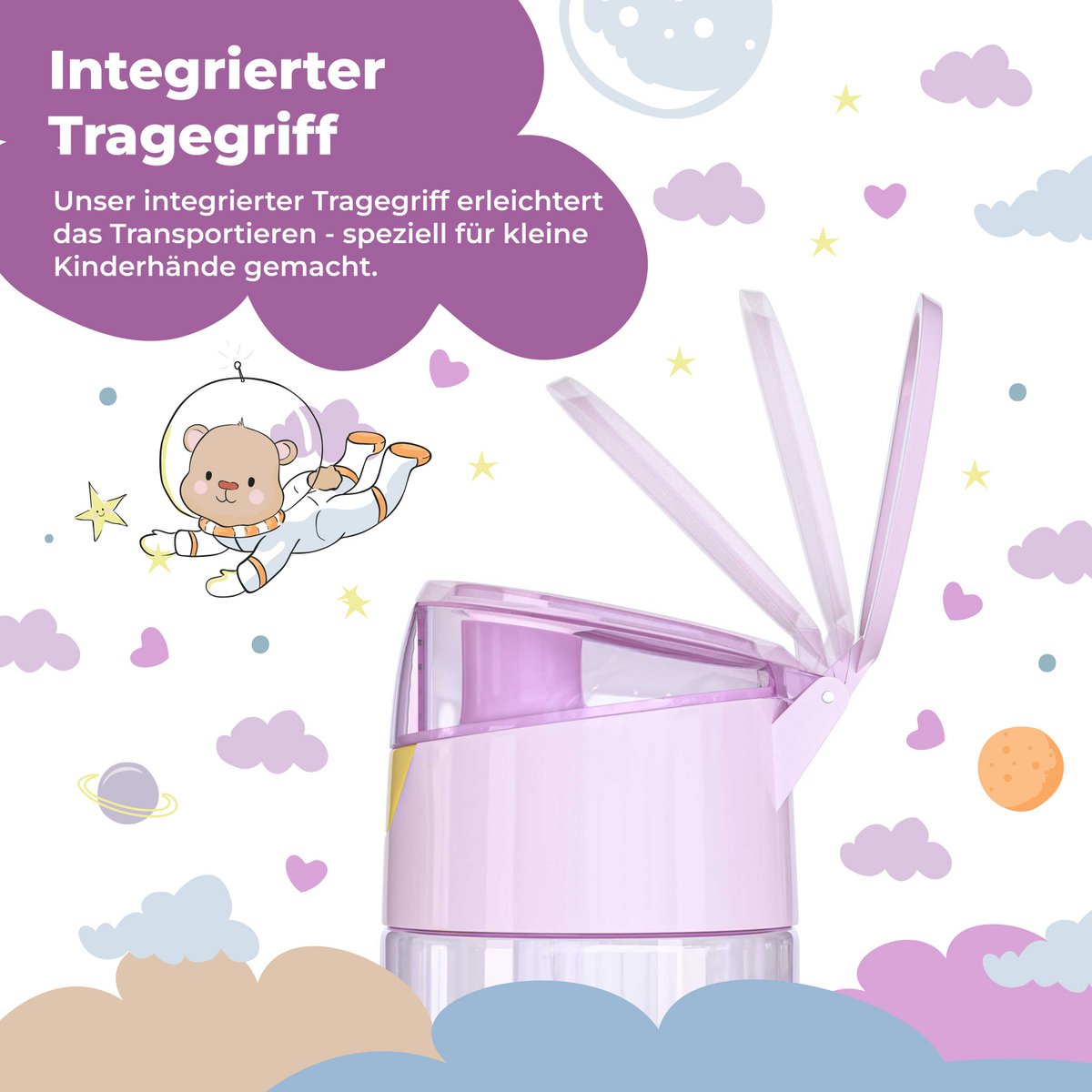 Drinkfles kinder lichtgewicht waterfles - hond & kat roze