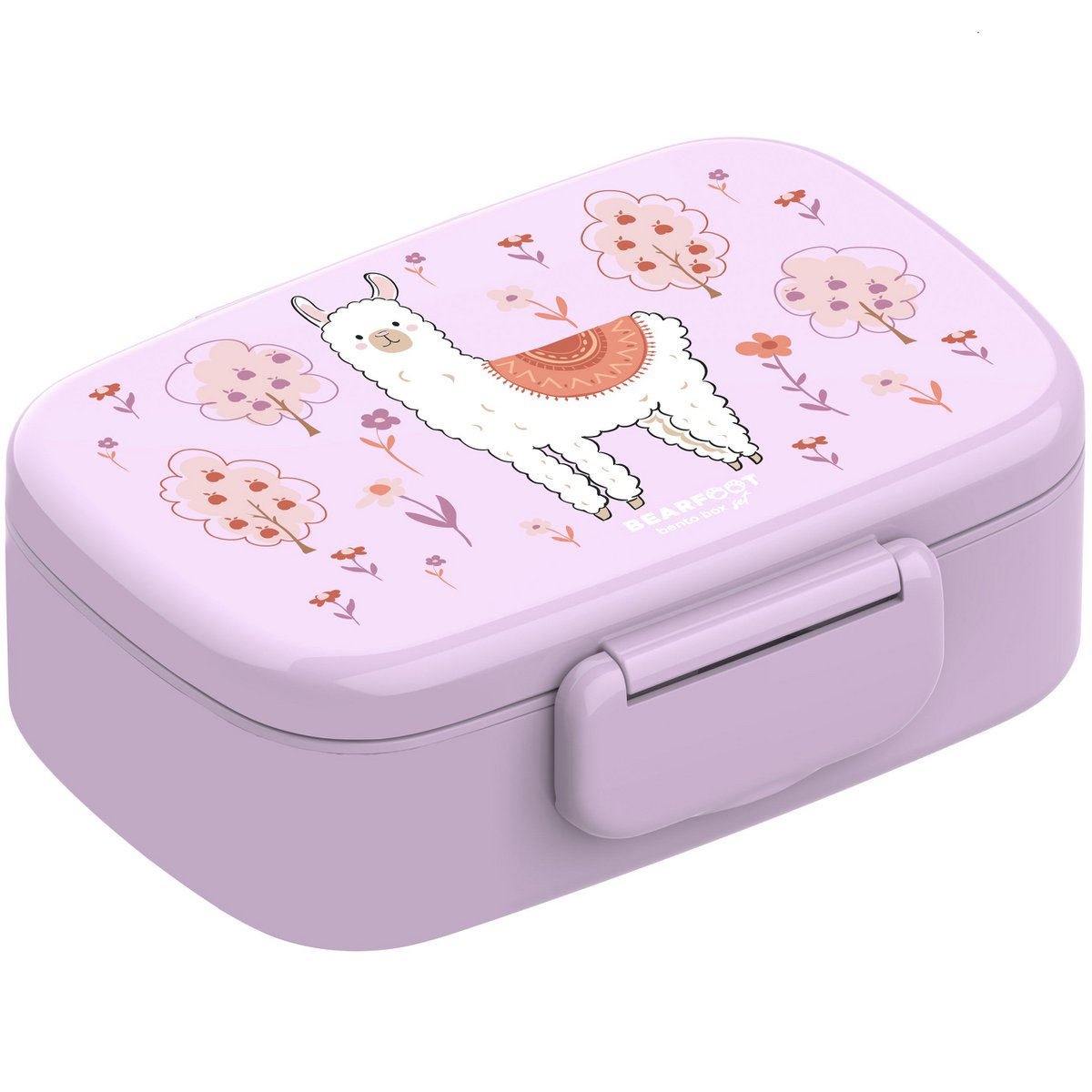 Kinderlunchbox met vakken, licht en lekvrij - Lama