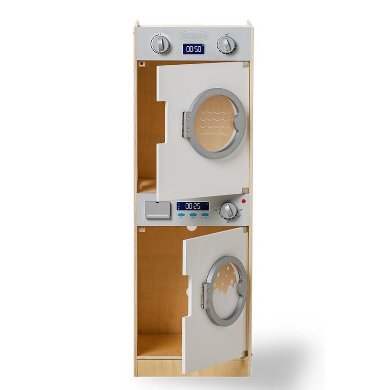 Houten Wasmachine/droger combinatie speelgoed