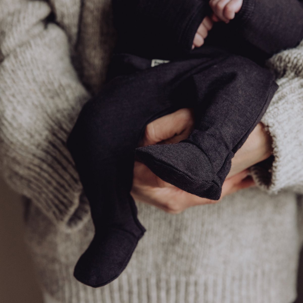 Broek van wolfleece met voet - Storm