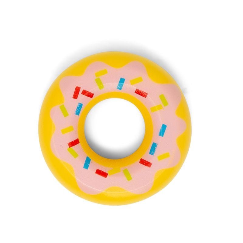 Donut roze glazuur hout