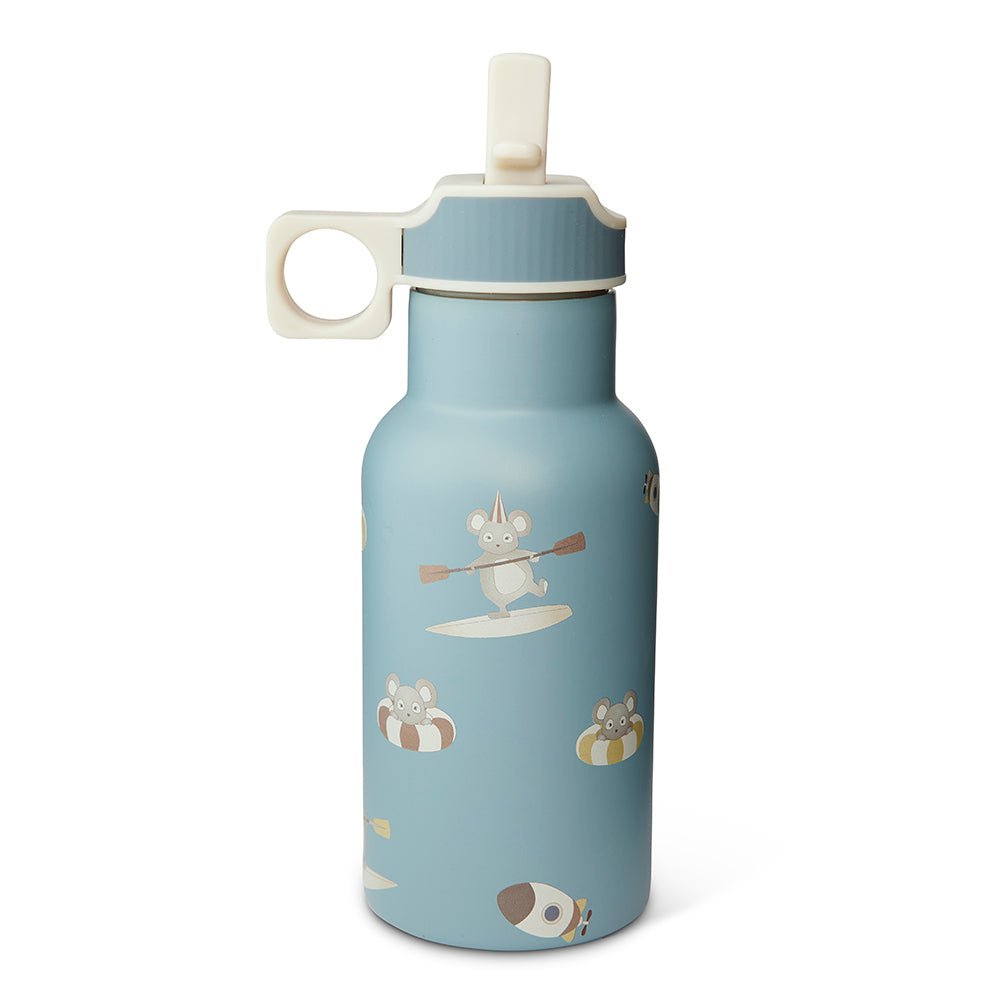 Nuuroo Bundel – Drinkfles & Siliconen Eetset – Blauw