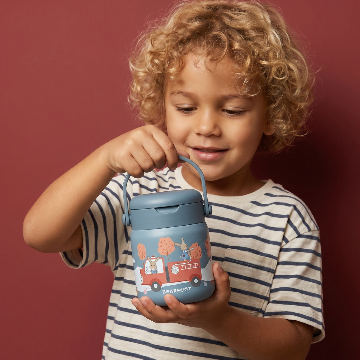 Thermocontainer kinder RVS - brandweer blauw