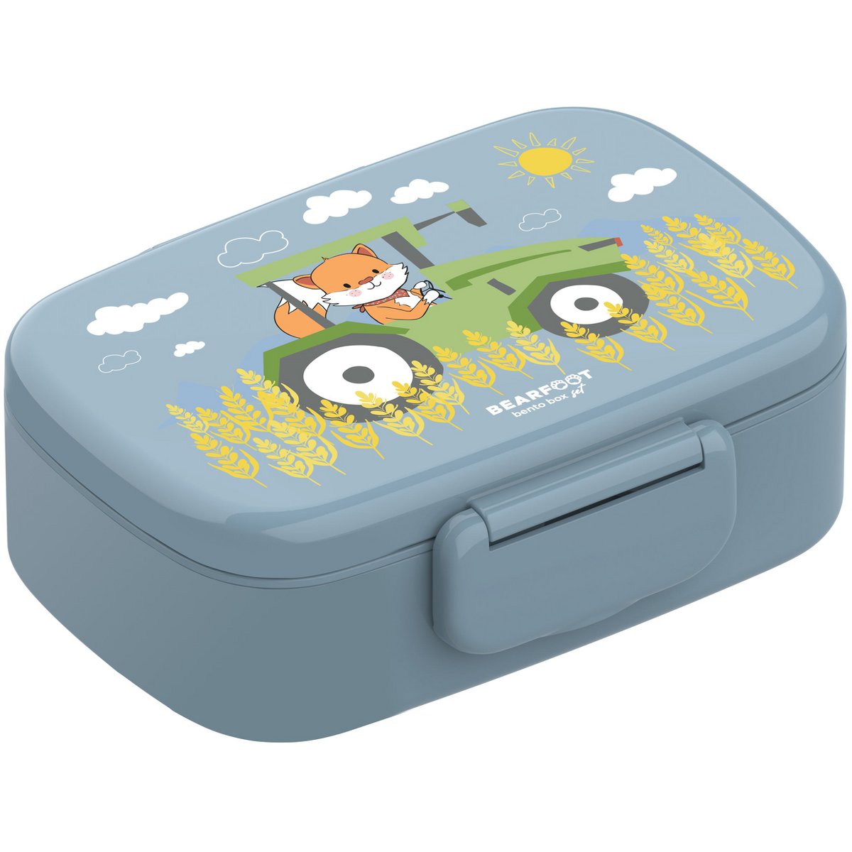 Kinderlunchbox met vakken, licht en lekvrij - tractor