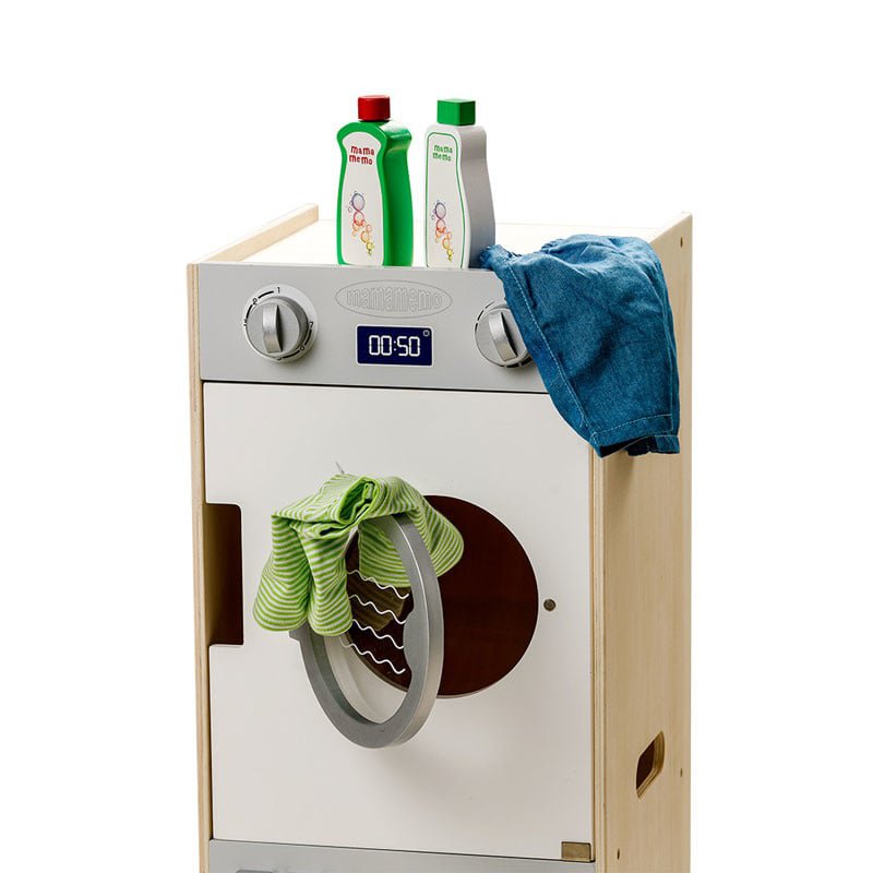 Houten Wasmachine/droger combinatie speelgoed