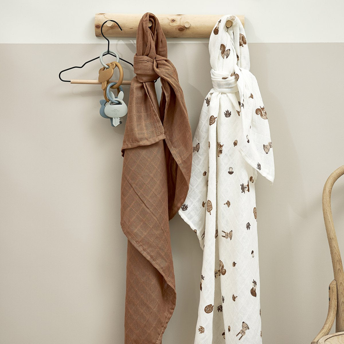 Meyco Hydrofiele doeken Forest Animals Toffee 2 pack
