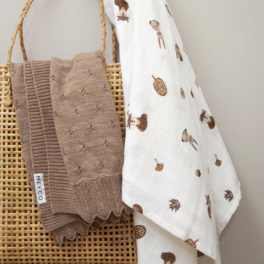 Meyco Hydrofiele doeken Forest Animals Toffee 2 pack