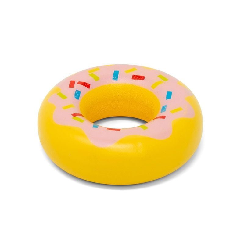 Donut roze glazuur hout