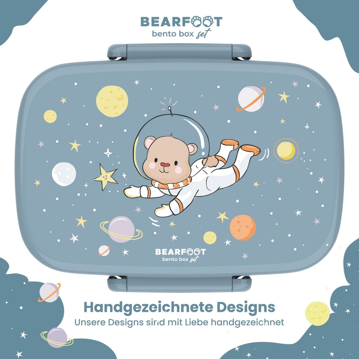 Kinderlunchbox met vakken, licht en lekvrij - beer