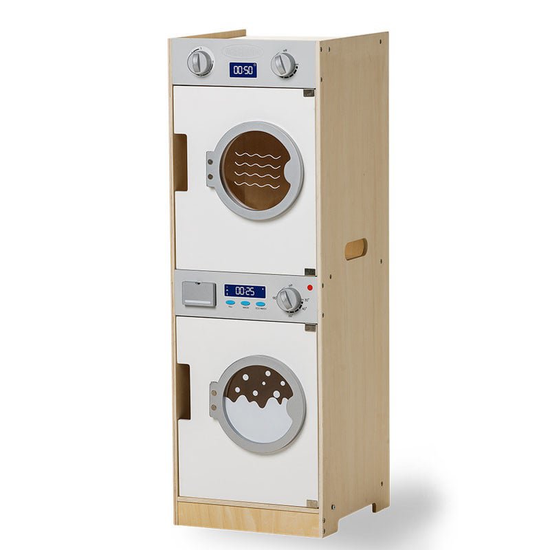 Houten Wasmachine/droger combinatie speelgoed
