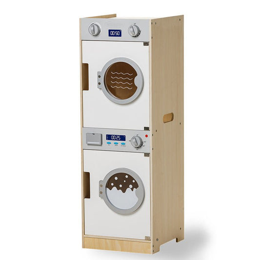 Houten Wasmachine/droger combinatie speelgoed