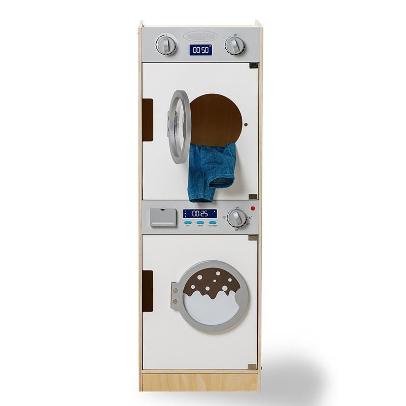 Houten Wasmachine/droger combinatie speelgoed