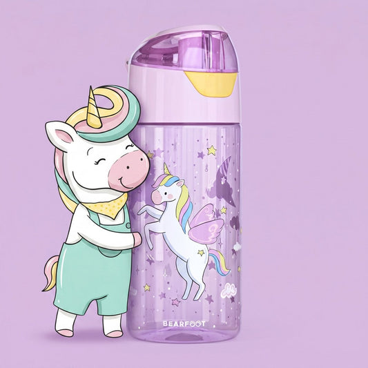 Kinderwaterfles, lichte waterfles - unicorn