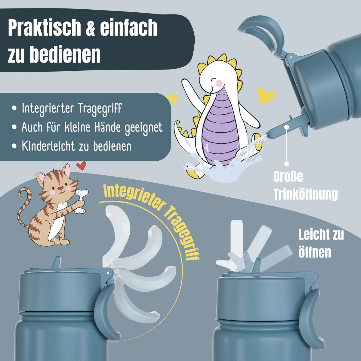 Thermo kinderdrinkfles RVS - brandweer