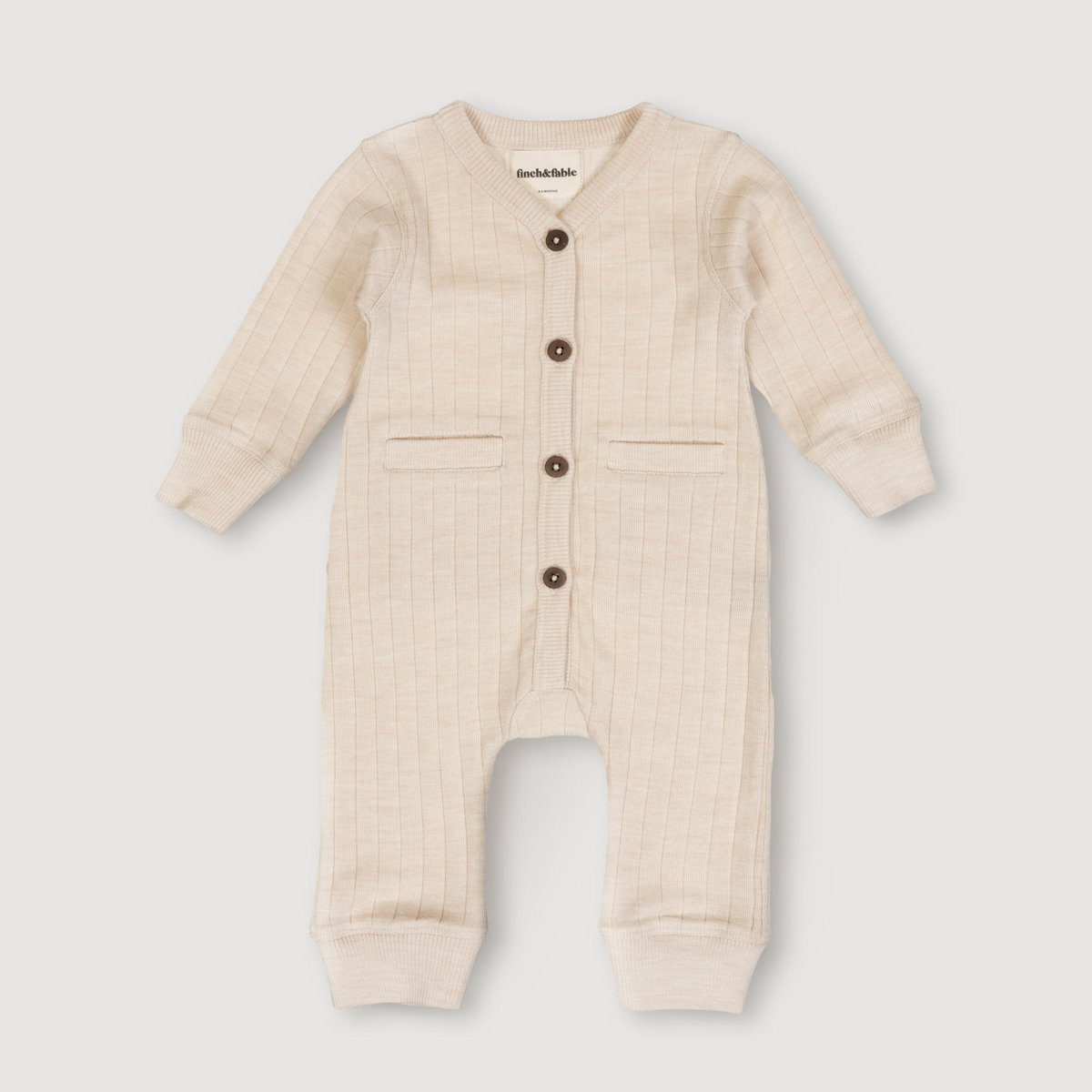 Wollen Rib Playsuit - Haver