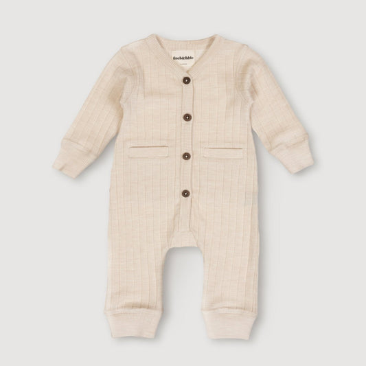 Wollen Rib Playsuit - Haver