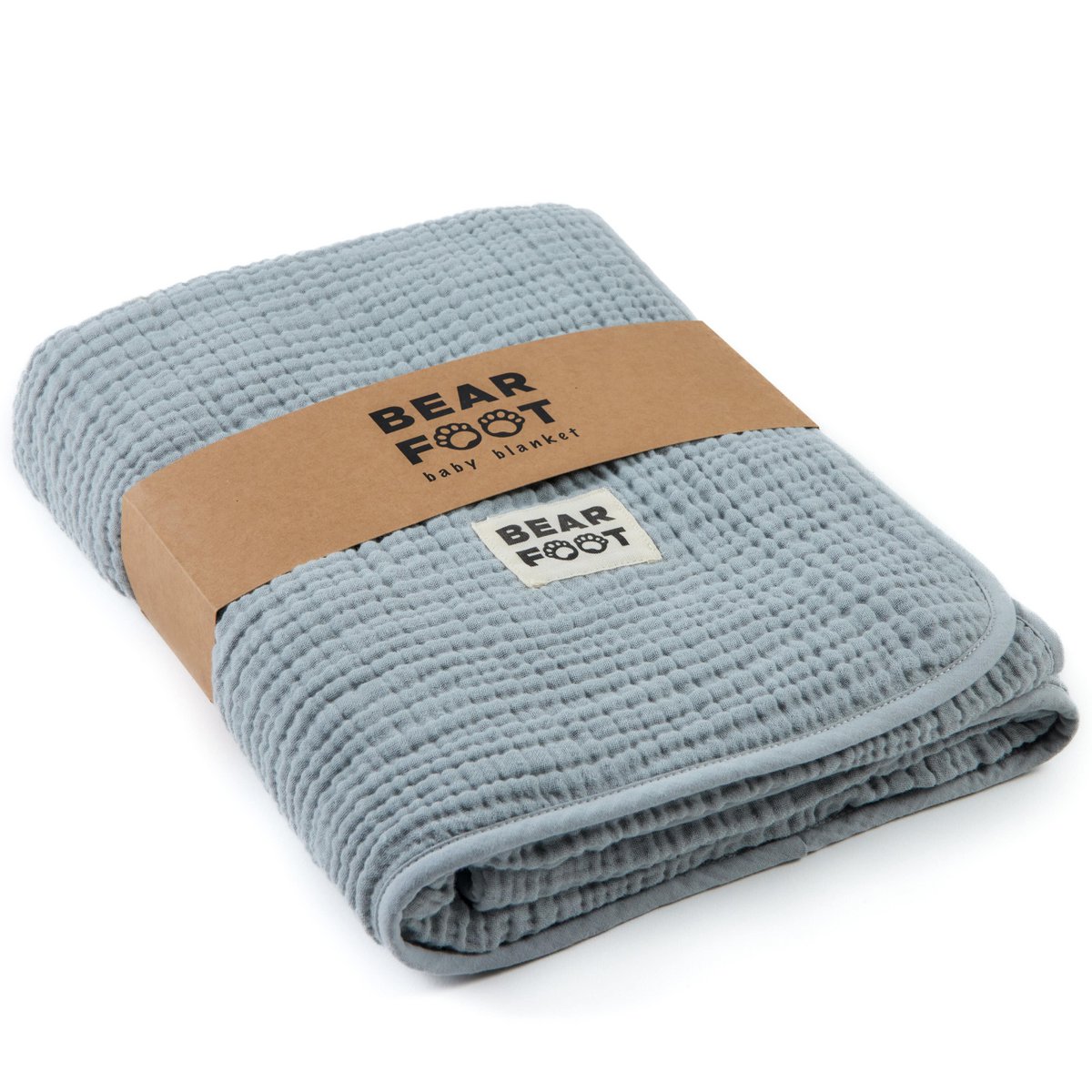 Babydeken mousseline fleece deken pluizig zacht - grijs